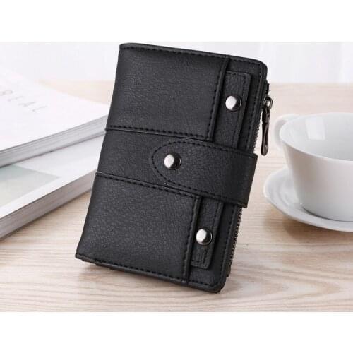 Women Wallet Simple Retro Rivets Short Wallet Coin Purse Card Holders Handbag for Girls Purse Small Wallet Ladies Bolsa Feminina