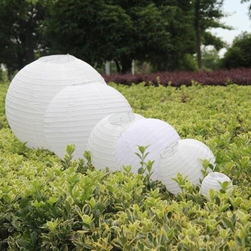 1pc 4inch-16inch white Lantern and Hot Air Balloon Paper Lantern Christmas Festival Supplies Birthday Wedding Party Decoration