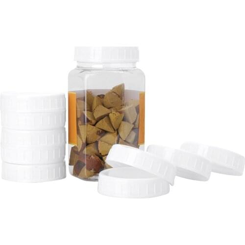10Pcs Unlined Plastic Ribbed Cup Lid Non Spill Mason Jar Storage Lids Standard Cap Replacement for Wide Mouth Mason Canning Jars