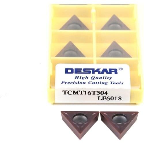 10pcs TCMT16T304 LF6018 External Turning Tool Blade TCMT16T308 LF6018 CNC Carbide Cutting Insert Lathe Tool For Stainless Steel