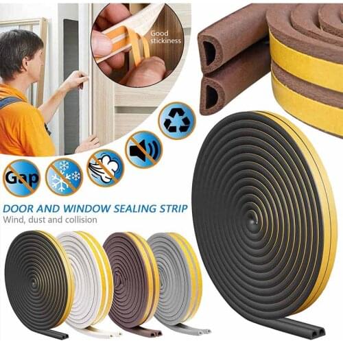 5m Strong Self-Adhesive Door And Window Sealing Strip Glass Window Gap Anti-Collision Rubber Strip Foam Sound Insulation Strip