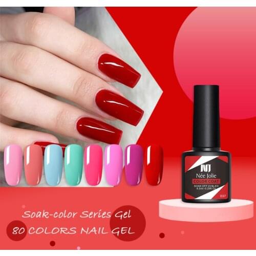 6Pcs Glitter Lasting Soak Off Lacquer UV Nail Art Polish Gel Varnish Manicure