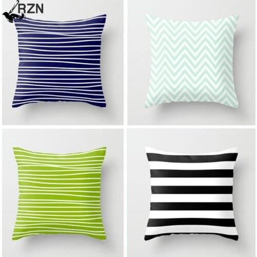 Abstract Geometric Lines Polyester Cushion Cover Simple Striped Pillowcase Bedding Home Hotel Decorative Pillow Cover 45X45CM