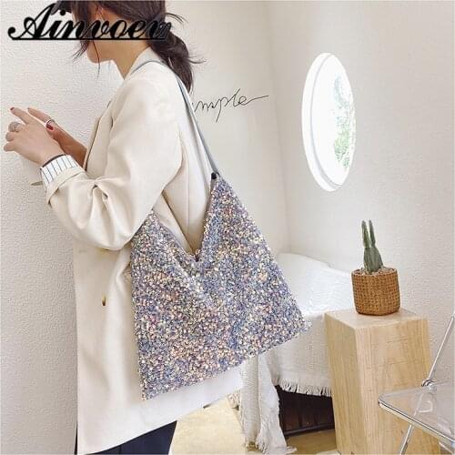 Ainvoev 2021 Shoulder Purse Luxury Handbags Women Bags Fashion Sequins Bags For Women Female High Capacity Bags