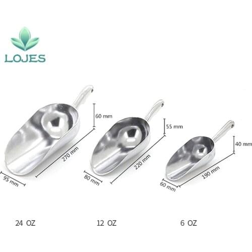 Ice Scoop Aluminum Alloy Shovel for Ice Grain Coffee Beans Scoops Bar Ice Scraper Kitchen Accessories