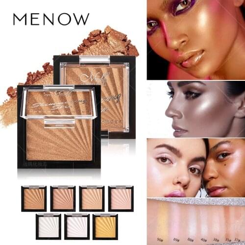 MENOW Ginger High Gloss Powder 7 Color Diamond Powder Nose Shadow, Silkworm Powder Makeup Cosmetic Gift for Women Hot Selling
