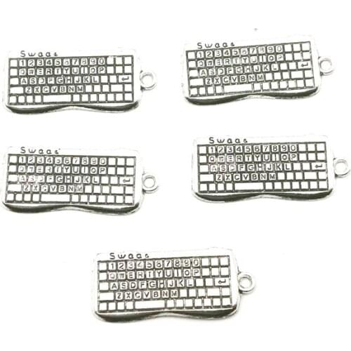 5pcs Creative Mini Computer Keyboard Model Pendants Cute Keychain Accessories Gift Souvenir Works Jewelry DIY Supplies Charm Bag