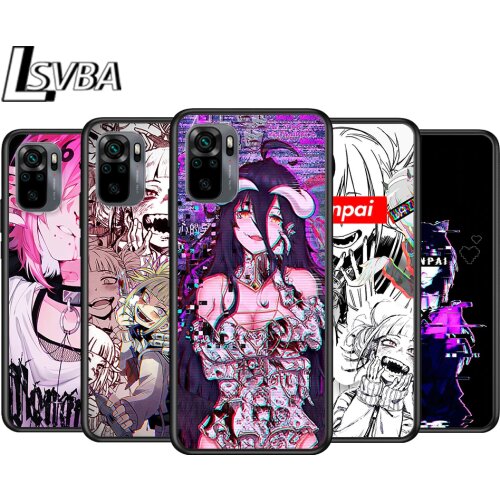 Sad Anime Aesthetic Senpai for Xiaomi Redmi Note 10 10S 9 9T 9S 9Pro Max 8T 8Pro 8 7 6 5 Pro 5A 4X 4 Soft Black Phone Case