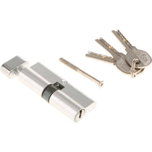 85mm Cylinder Lock with Thumb Turn Aluminum Body Brushed Finish Lock Core Euro profile Cylinder