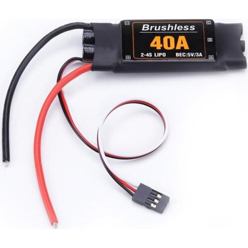 ESC 40A Brushless ESC Lipo 2-4S BEC 5V/3A Electronic Speed Controller for FPV Multicopter fix-wing helicopter