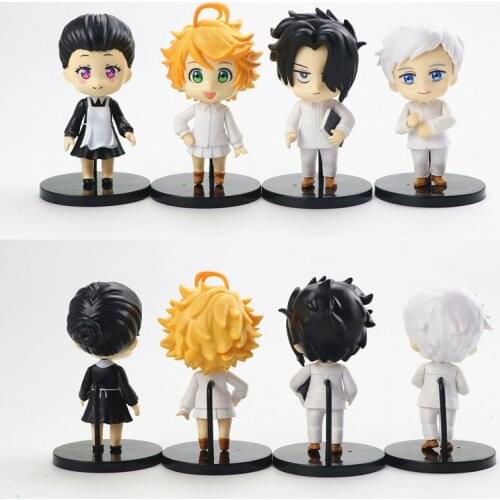 FigureCrazy 4pcs The Promised Neverland Figure Emma Norman Ray Anime PVC Action Figure Movable Toys Collect Model Toy Gift 10cm