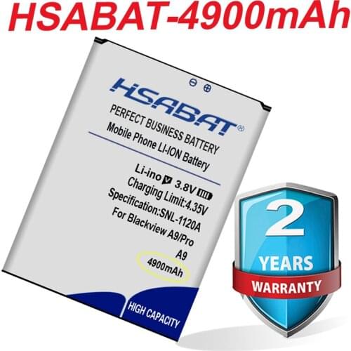 HSABAT Top Brand 100% New 4900mAh Battery for Blackview A9 in stock