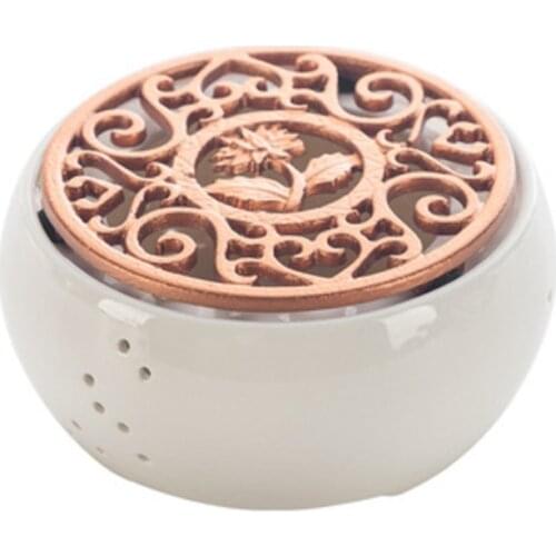Ceramic Candle Heater Tea Pot Heating Base Portable Teapot Warmer Holder Insulation Base Candle Holder Tea Accessories