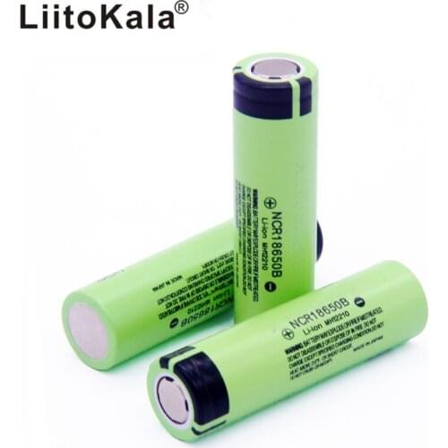Liitokala 3pcs/lot New Original 18650 Battery 3400mAh 3.7V NCR18650B Rechargeable Li-ion Battery /Power Bank
