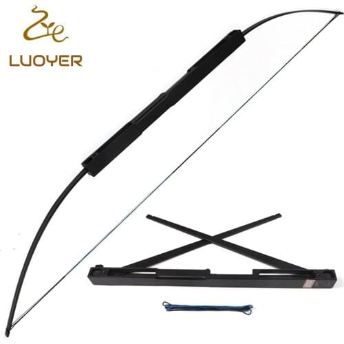Luoyer 40/50/60lbs 59" Archery Folding Bow Recurve Takedown Black Portable Bow With String Outdoor Hunting Shooting