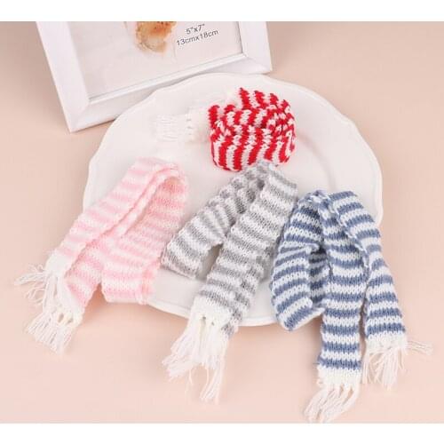 1/6 Dollhouse Miniature Knitting Scarf Ornament DIY Dolls Clothing Accessories