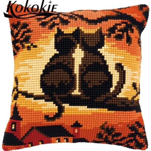 DIY cross stitch pillow kits material for handicraft embroider needlework kits throw pillow case embroidery cushion cover kits