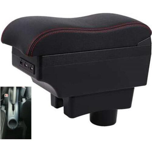 For Hyundai Accent Tegas 2 Almera Armrest box central Store content box with cup holder ashtray with USB interface