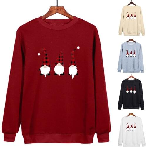 Women Men Casual Sweatshirt Pullover Dwarf Pattern Sweater Tops Long Sleeve O-Neck Sportswear Blouse Valentines Day Tee Shirts