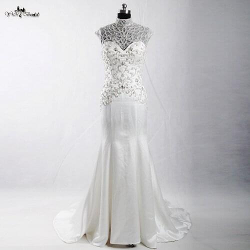 RSW907 Detachable Wedding Dress Abiti Da Sposa Two Piece Crystal Beaded Mermaid Wedding Dresses