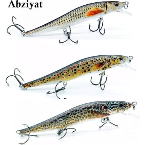 4.72 Inch 0.49oz 3 Hooks Minnow Fishing Lure Fishing Bait Lifelike Hard Crankbait Fishing Tackle Sport Water Hunting Pesca