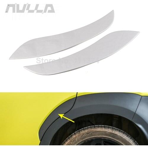 Silver Car Wheel Eyebrow Arches Protector Decoration Strip Trim For Hyundai Kona Encino 2017 2018 2019 2020 Car Accessories