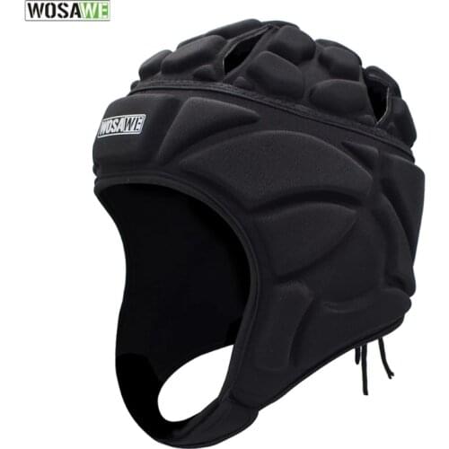 Goalkeeper Helmet Thickened EVA Padded Skiing Skating Rugby Protector Adjustable Breathable Head Guard Gear Soccer Football