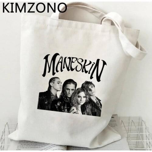 Maneskin shopping bag cotton shopping canvas grocery bolsa eco bag ecobag foldable sacola bolsas ecologicas sac tissu