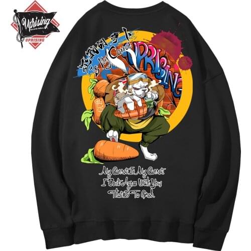 UPRISING Hoodies, Sweatshirts Hip-hop punk motorcycle sweater personality original rabbit war bomb street trend illustration