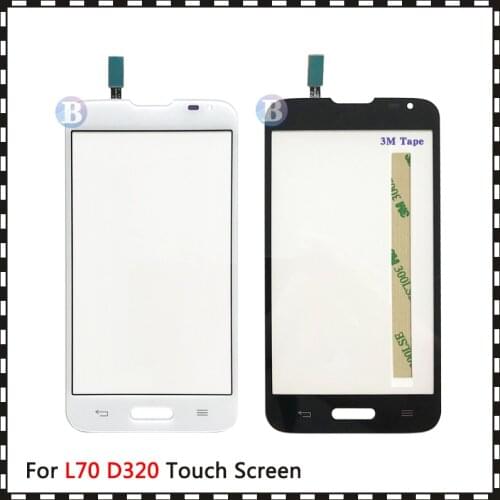 High Quality 4.5" For LG L70 D320 and L70 D325 Touch Screen Digitizer Sensor Outer Front Glass Lens Panel Black White