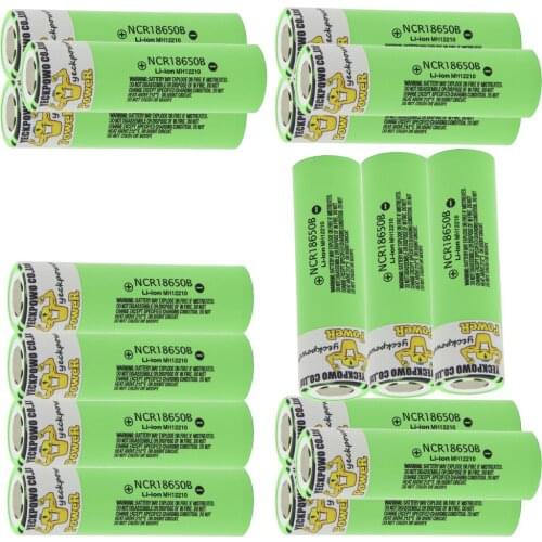 YECKPOWO 18650 batteries rechargeable lithium battery li-ion 3400mah 3.4V flat top Russian Warehouse fast delivery 18650 charge