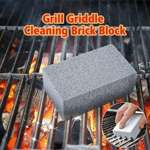 1PCS Grill Cleaning Brick Block Barbecue Cleaning Stone BBQ Racks Stains Grease Cleaner Block Kitchen Rust Removal Tools