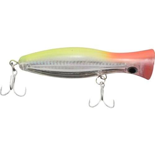 1Pcs popper fishing 3d augen with treble hooks 12cm 42g topwater hard lure soft plastic isca artificial fishing lure tackles