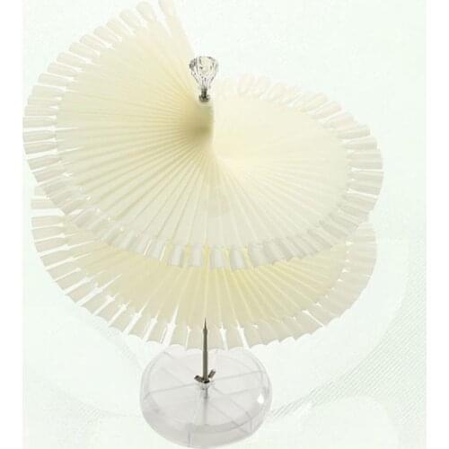 120Pcs Fan False Nail Tips Fake Nail Art Polish Color Card Acrylic Practice Chart Palette Buckle Ring Practice Display Stand Too