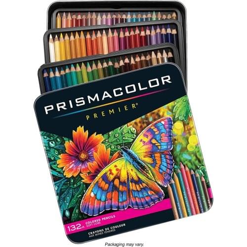 132 colors Hot sales !Free shipping original US Sanford Prismacolor 132 oily colored pencil 3.8MM soft Coarse core powder pencil