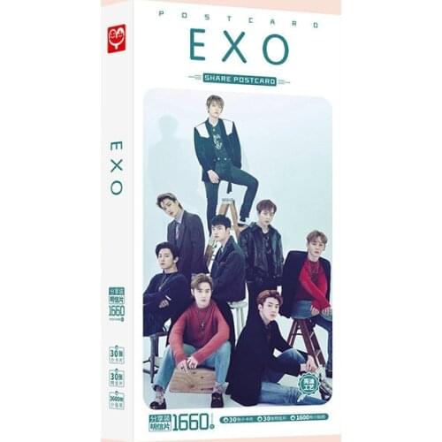 1660pcs/Box EXO Postcards Post Card Message Card Gift Card