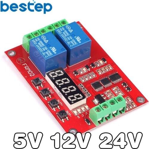 2 Channel 24V Multi Function Relay Module Time Delay Self Lock Cycle Timing Time Relay Module