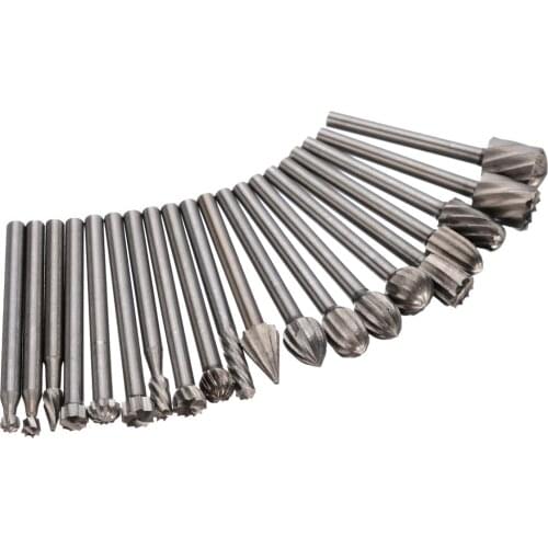 20pcs 3mm Shank Router Bit HSS Rotary Router Bits Burr Milling Cutter Engraving Machine Tools
