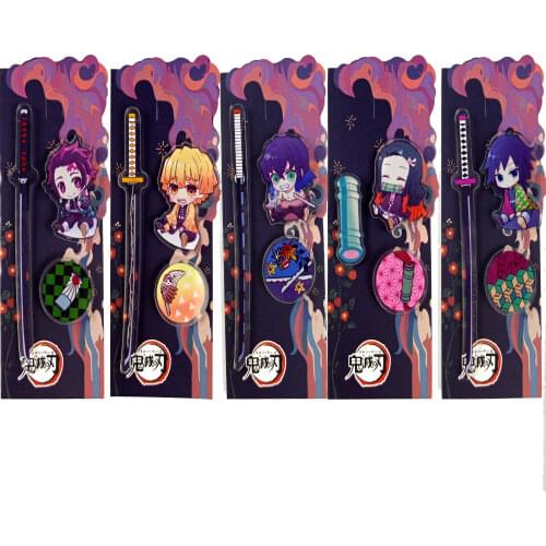 21Set Anime Demon Slayer Acrylic Brooch Pins Kimetsu no Yaiba Tanjirou Nezuko Badge Sets Lapel Pin Jeweley