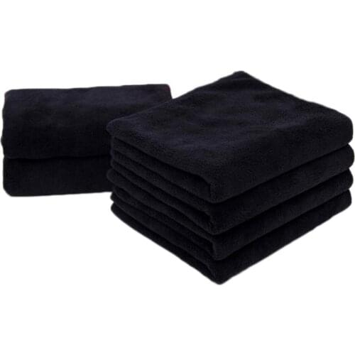 5pcs 40x40cm Car Wash Towels Care Polishing Microfibers Car Detailing Cleaning Soft Cloths Home Window Black Dropshipping