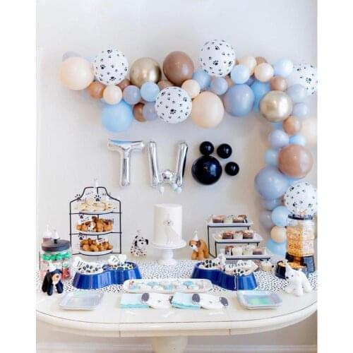 67pcs Pets Dog Cat Paw Latex Balloons Animal Birthday Party Decoration Helium Globos Kids Favor Toys Inflatable Balls Supplies