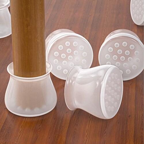 8/16pc Table Chair Leg Silicone Cap Pad Furniture Non-slip Table Feet Cover Floor Protector Foot Protection Bottom Cover Pads