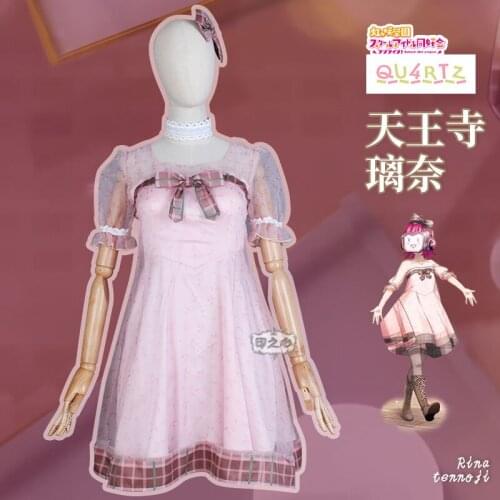 Anime Love Live! School Idol Festival Tennouji Rina Cosplay Costume Sing&Smile Cute Formal Dress Role Play Clothing Custom-Make