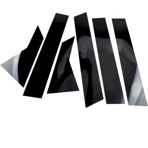 1 Set Car Plastic Door Window Pillar Posts Covers Trims Black Fit For Honda Civic 10th Sedan 2016 2017 2018 2019 2020 2021