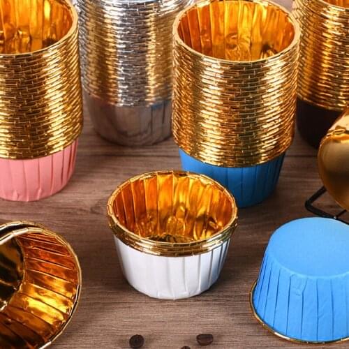 100PCS Baking Cake Paper Cups High Temperature Resistant Muffin Cup Holder Wedding Party Oil-Proof Baking Accessories