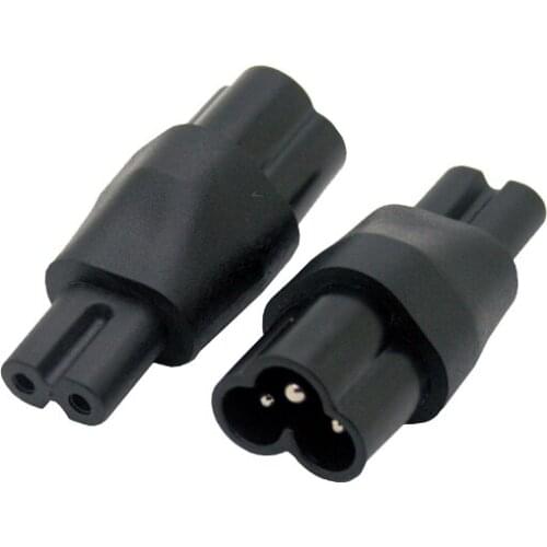 C6 male to C7 2 pin female power adapter IEC 3Pin Female to 2Pin Male IEC 320 C6 to C7 power adapter