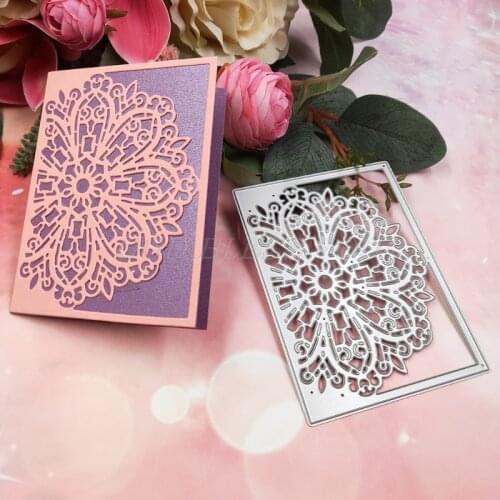 Flower Cover Border Metal Cutting Dies Stencil Scrapbooking DIY Album Stamp Paper Card Embossing Decor Craft Drop Shipping