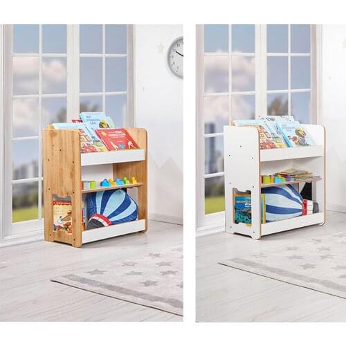 Montessori Kids Bookshelf Children Bookcase Montessori Furniture Toddler Toy Organizer Kid Library Shelf Room Decor Book Storage