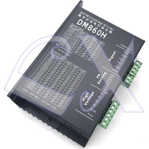 Freeshipping DSP 2 phase 86 stepper motor driver engraving machine 256 segment fan DM860H AC18V-80V DC24V-110V 2.0A-7.2A