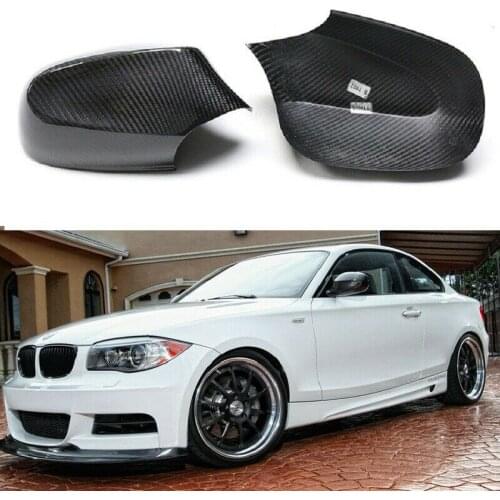 Carbon Fiber Door Side Mirror Covers Caps Car Parts Fit For BMW 1 Series E87 E81 E82 E88 2007-2010